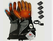 Morvat 16+ Hour Charge Men/Women Rechargeable Battery Electric Heated Gloves