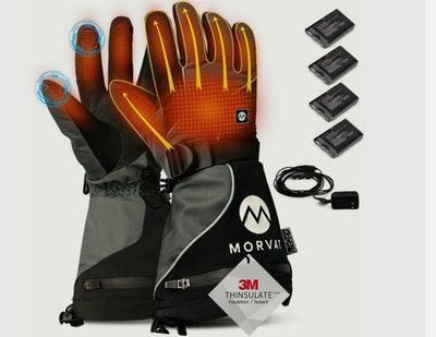 #ad Morvat 16 Hour Charge Men Women Rechargeable Battery Electric Heated Gloves $49.99