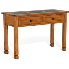 Sunny Designs Sedona 48" Transitional Wood Sofa Table in Rustic Oak