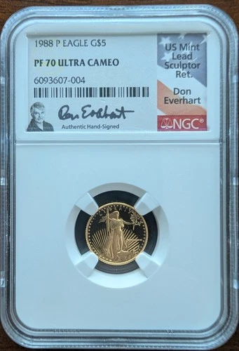 1988 Gold Eagle G$5- PF 70 Ultra Cameo 1/10 oz