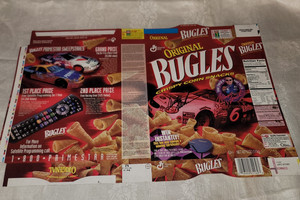 Unused 1998 Original Bugles Snack Box With Mark Martin