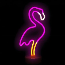 Flamingo Neon Signs Led Light Wall Lamp Home Decor Batteryusb Powered Led Pink