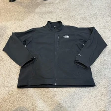 North Face Jacket Mens Large Black TNF Apex Softshell Full Zip Outdoor Coat