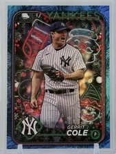 Gerrit Cole 2024 Topps Holiday #H-12 Blue Metallic Tree Foil NY Yankees MLB