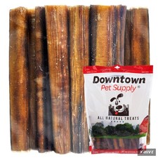 USA-Made 12",1 Lb. Jumbo Bully Sticks for Large Dogs - Rawhide Free Dog Chew