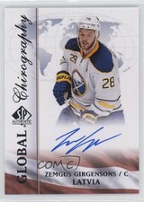 2015-16 SP Authentic Global Chirography Zemgus Girgensons #LAT-ZG Auto f0l