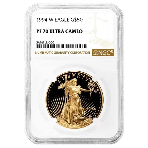 1994-W Proof $50 American Gold Eagle 1 oz NGC PF70UC Brown Label
