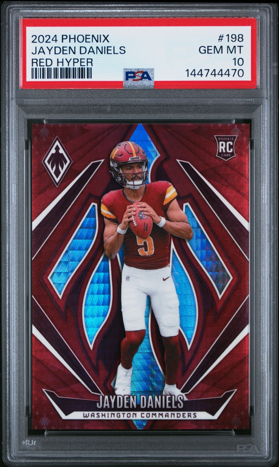 Jayden Daniels Panini Phoenix #198 Red Hyper