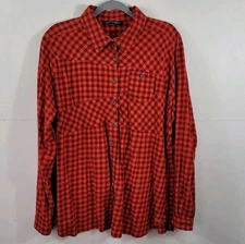 Woolrich Shirt Womens 2XL Plaid Button Front Cotton Shirt