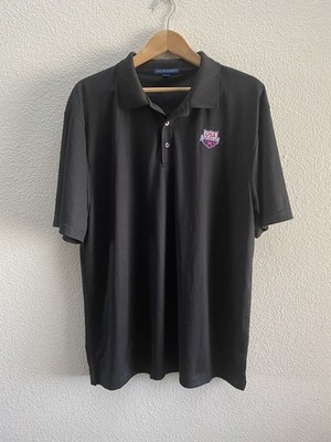 USA Swimming Port Authority Black Short Sleeve Polo Shirt Men's XL Golf Casual