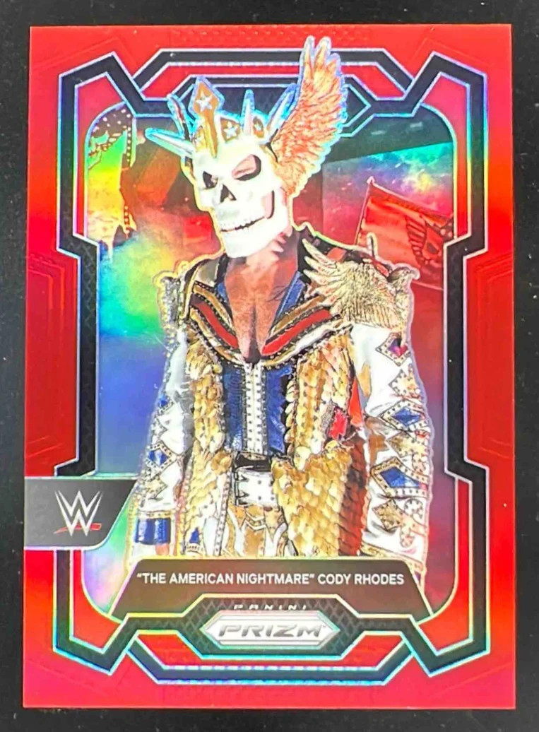 2024 Panini Prizm WWE Red Prizms #132 "The American Nightmare" Cody Rhodes /299