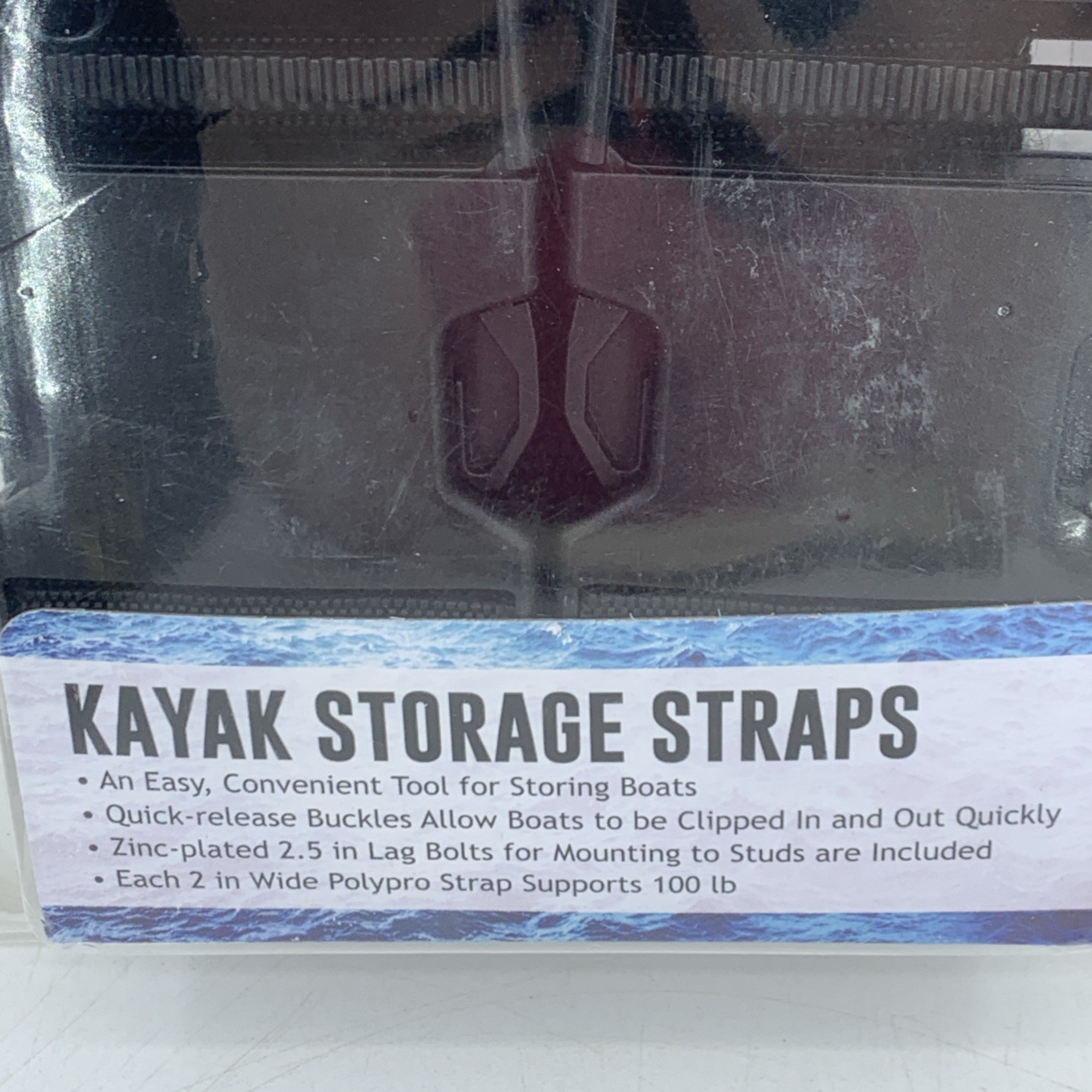 Shoreline Marine Propel Paddle Gear Kayak Storage Straps 3ft Quick Release Black