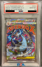 PSA10 MEGA Charizard X ex MA 223/193 M2a MEGA Dream ex carta Pokemon 2025