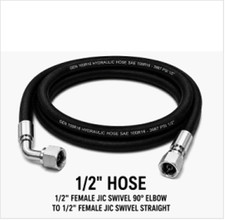 2wire 12 Hydraulic Hose Assembly 8jic Female Straight X 8jic 90degree 3987