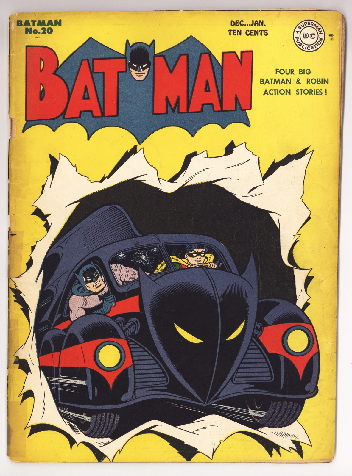 Batman Vol 1 20 VG (4.0) Apparent, Spine & Cvr Reattached W/ Tape DC (1943) 