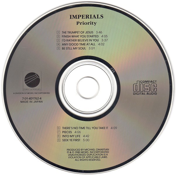IMPERIALS Priority CD | eBay