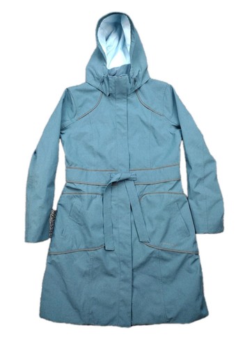 MERRELL Womens Jacket Waterproof Opti Shell Hooded Teal Outdoor Tie Coat size L