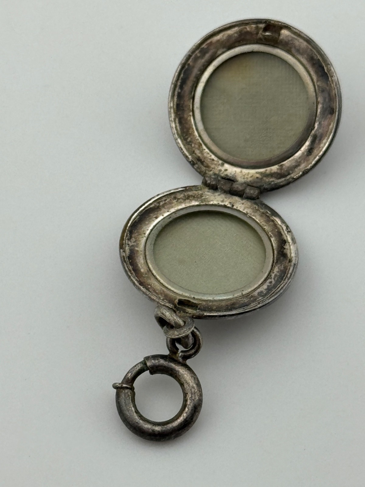 Vintage Delta Chi Fraternity Crest Silver Tone Locket Charm Pendant