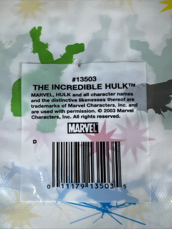 ✨Mantel de plástico Hulk 2003 vintage *NUEVO SELLADO* 54”x 84” fiesta✨ Foto 4 de 4