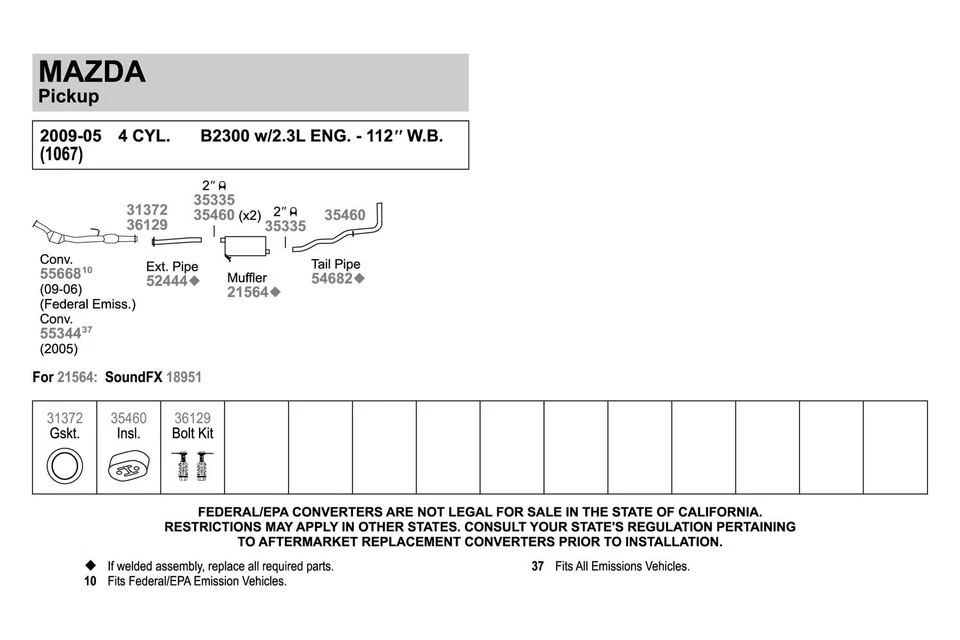 For Ford Ranger 04-11 SoundFX Steel Oval Direct-Fit Aluminized Exhaust Muffler Foto 4 de 4