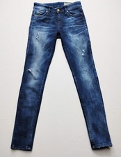Diesel Jeans Slandy Super Slim Skinny Stretch Denim Dark Wash 25x30 Faded