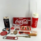 Vintage Coca-Cola Memorabilia Lot License Plate Playing Cards Oil Lamp Type Tray