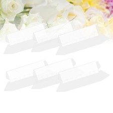 25Pcs Reusable Plastic Folder Tabs File Labels for Classification White