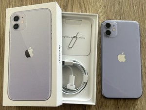 Apple iPhone 11 64GB entsperrt, lila, 75% Batteriezustand mit OVP