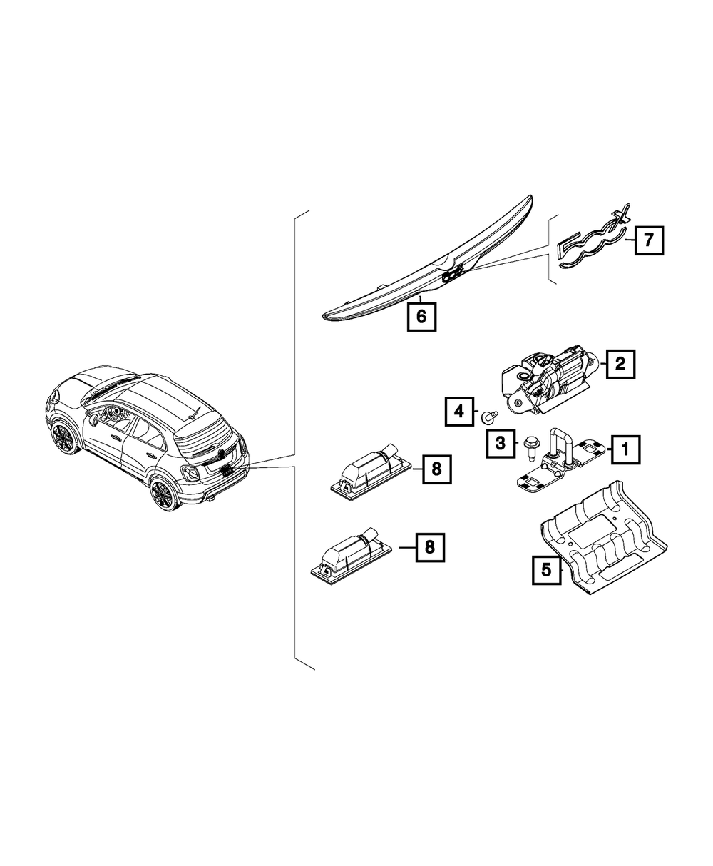 Genuine Mopar Lift-Gate Handle 7KQ39SZ0AA