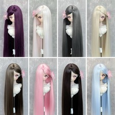 Long Straight BJD Hair for 1/3 1/4 1/6 Ball Jointed BJD Doll DIY Wigs 8 Colors