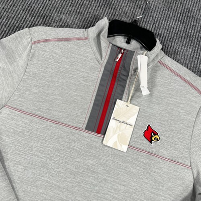 #ad #ad Louisville Cardinals Tommy Bahama Pullover Shirt Mens Small Gray 1 4 Zip New $44.99