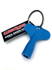 Wedgie Ergonomic Drum Key with Keychain  Blue  1 pc