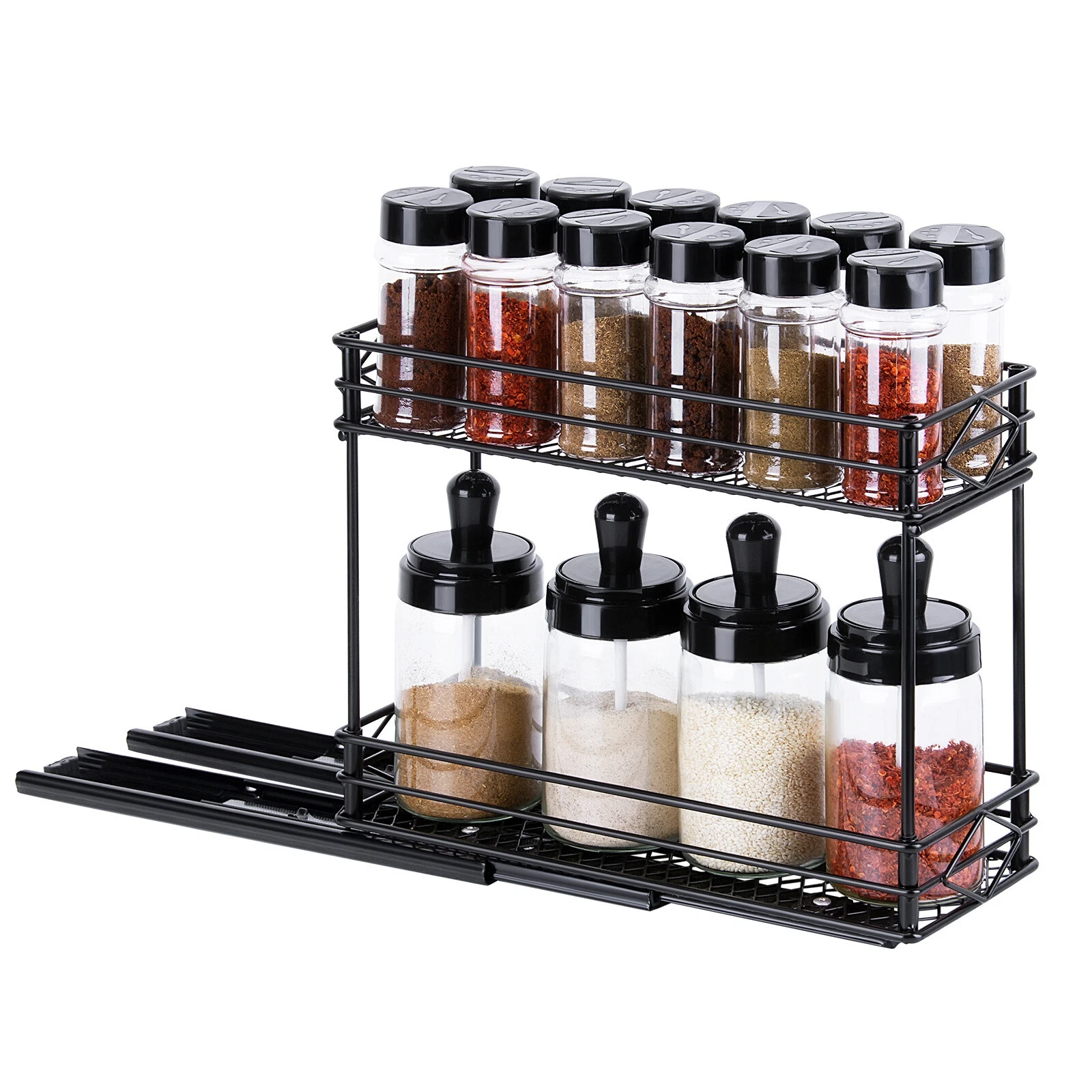 Spice Rack Cupboard Organizer Inside Pull Out Cabinet Organizer Spice Racks
Opens in a new window or