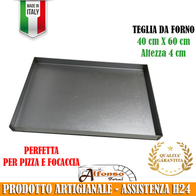 TEGLIA DA FORNO RETTANGOLARE ALLUMINATA PER PIZZA E FOCACCIA 40 X 60 CM H 4  CM | eBay