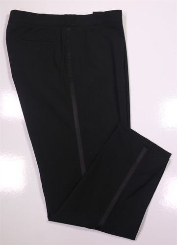 Hugo Boss Alwis/Hewitt Black Formal Flat Front Tuxedo Pants Trousers 34x30