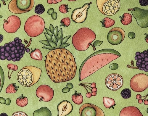 From the Kitchen Fruit Pear Cherry Cotton Quilt Fabric Teresa Kogut YOU PICK
