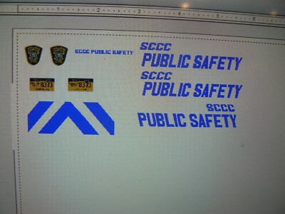 Suffok Co NY Com College Public Safety Car Decals 1:64 two for one money