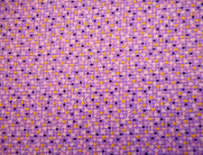 Quilt Fabric By Half-Yard Pink Yellow White Floral on Lt Purple Premium Cotton C