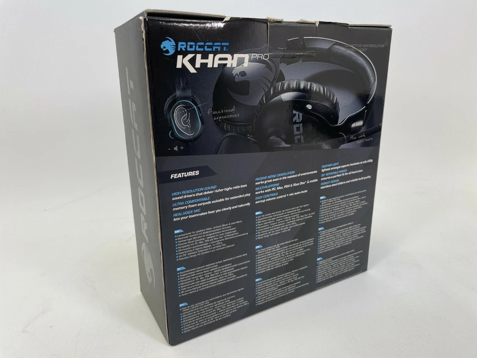 Roccat Khan Pro Competitive High Resolution Gaming Headset | Black (ROC-14-622) - Image 4 of 4