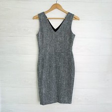 NWT Banana Republic - Navy blue tweed V-neck sheath dress, sz 2