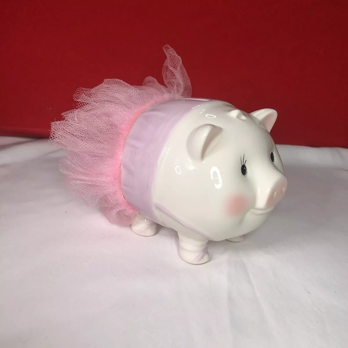 Piggy Bank Ballerina w Pink Tutu Unmarked eBay
