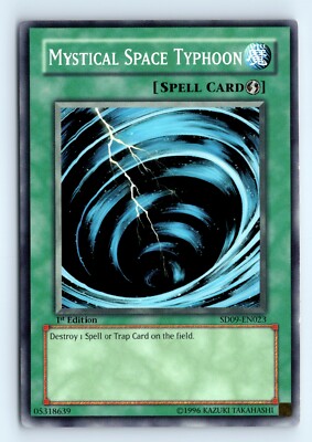 Yu-Gi-Uh Mystical Space Typhoon #SD09-EN023 1st ed Dinosaur's Rage tcg LP
