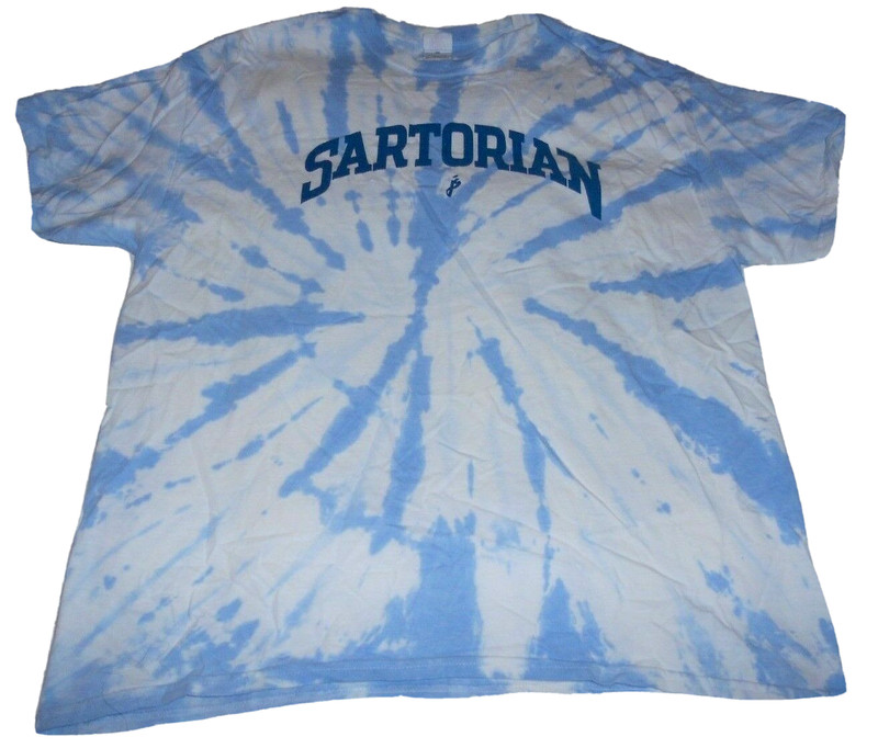 EUC JACOB SARTORIOUS AUTHENTIC MERCH BLUE WHITE TYE DYE SHIRT WOMEN LADIES XL
