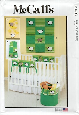 McCall's R11493 Appliqued Sleep Sack, Quilt, Rail Guard, Basket, Mobile UC M8299
