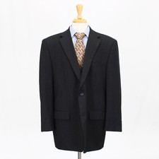 Joseph  Feiss 48L Gray Sport Coat Blazer Jacket Solid 2B Wool