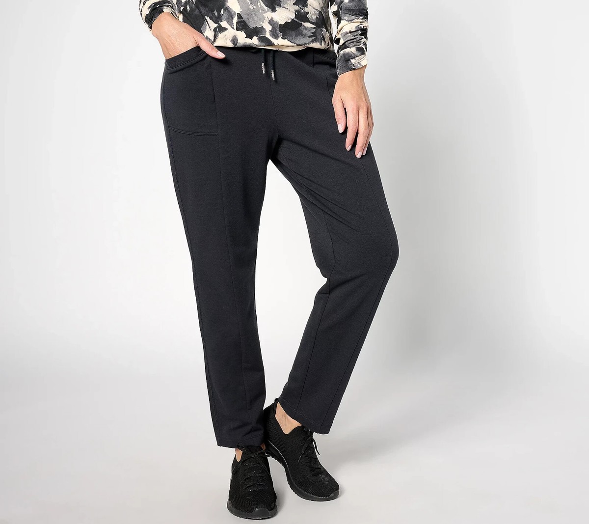 zuda Z-Knit Petite French Terry Tapered Pant Blue Graphite Size MP