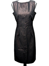 Whimsey Goth Copper Metallic Dress Size 8 CANVAS   Cocktails  Wedding Guest