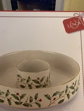 Lenox Holiday Dinnerware Chip And Dip Server