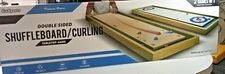 GoSports Shuffleboard and Curling 2 in 1 Board Game, and Mini Tabletop Bocce for