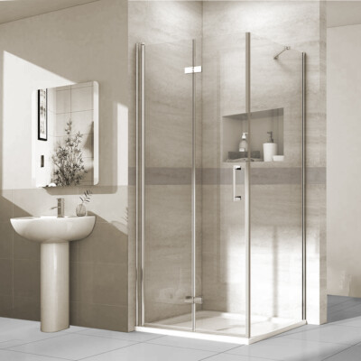 Duschkabine 90x90 75x90 80x80 Dusche Falttür Duschtür Eckeinstieg Duschwand Glas
